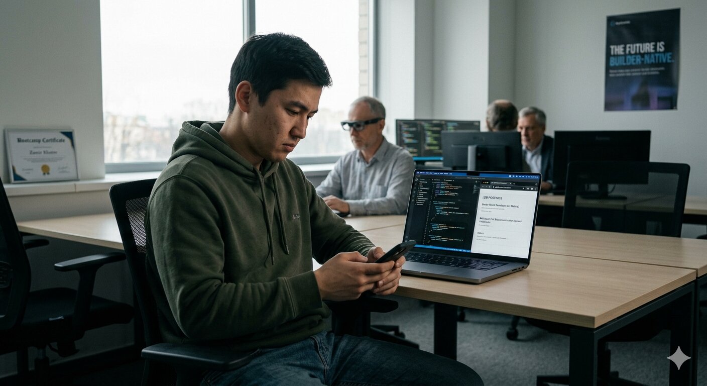 Junior JavaScript developer job market decline 2026 showing the disappearing entry-level path and what is replacing it in hiring patterns