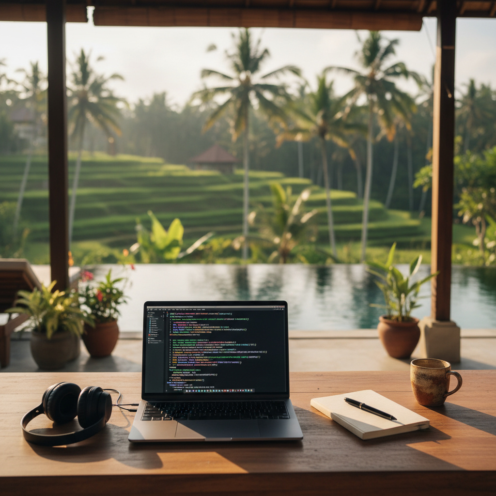 Living in Bali, Earning Silicon Valley Salary: The Developer's Geographic Arbitrage Guide